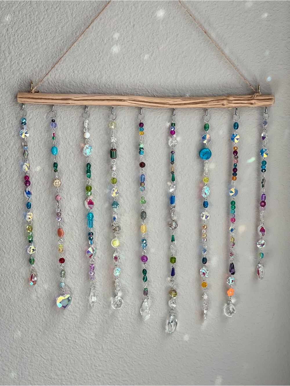 Beaded Crystal Prism Suncatcher